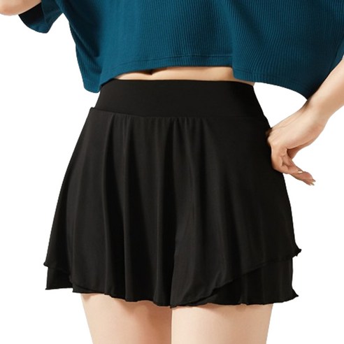 코지웰 스포츠 스커트 속바지 FW308, 블랙