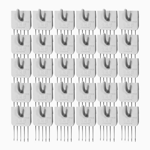 꼭꼬핀 파워 U자형, 화이트, 30개