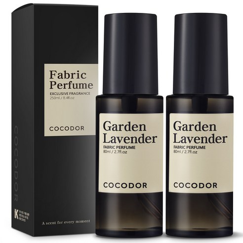 코코도르 룸 앤 패브릭 퍼퓸 섬유탈취제 가든라벤더, 80ml, 2개