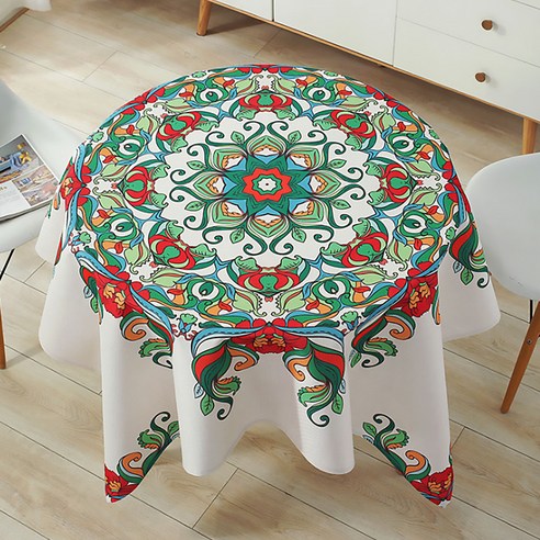 알럽홈 솔리디티 라운드 패턴 식탁보, TYPE3, 68cm