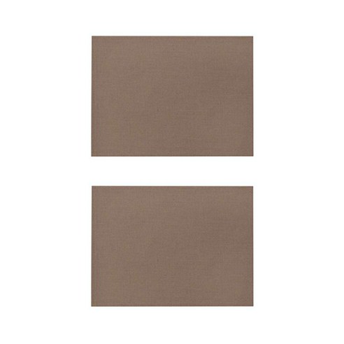 베이직 컬러 방수 린넨 미끄럼방지 플레이스 매트 2P, 012, 42 x 32 cm