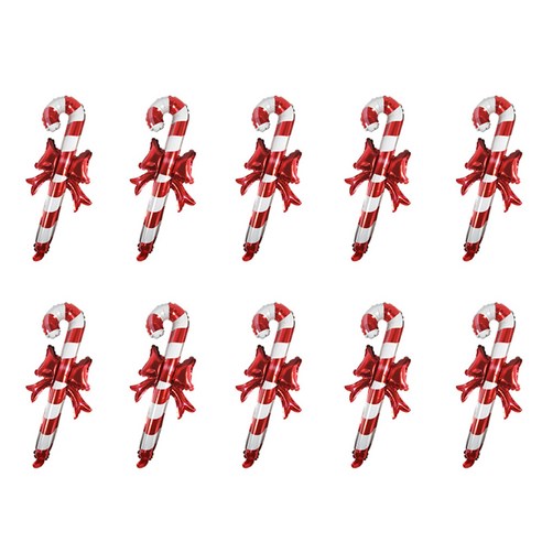 미니띠네 크리스마스 지팡이 스틱 지팡이 풍선, 혼합색상, 10개