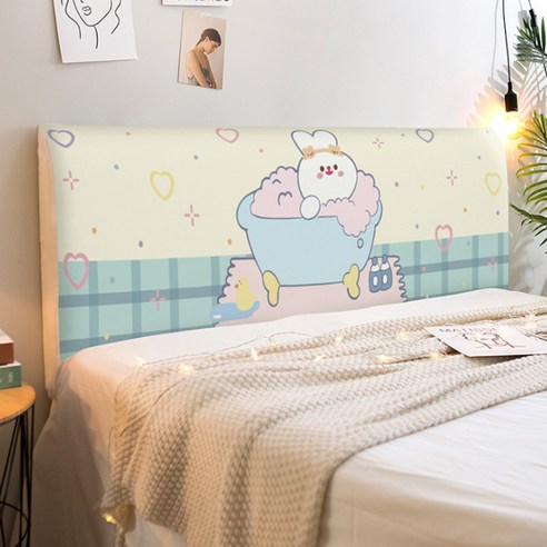 컬러풀격자 침대헤드커버, TYPE6, 1개