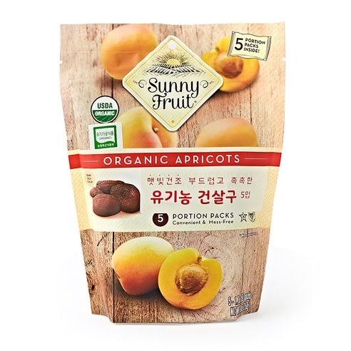 써니후르츠 유기농 건살구 파우치 5p, 250g, 1개
