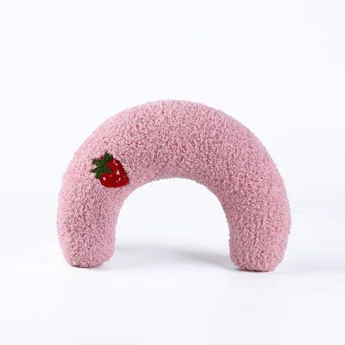 초승달 모양 고양이 전용 베개, 핑크베리, 27 x 17 x 6 cm, 1개