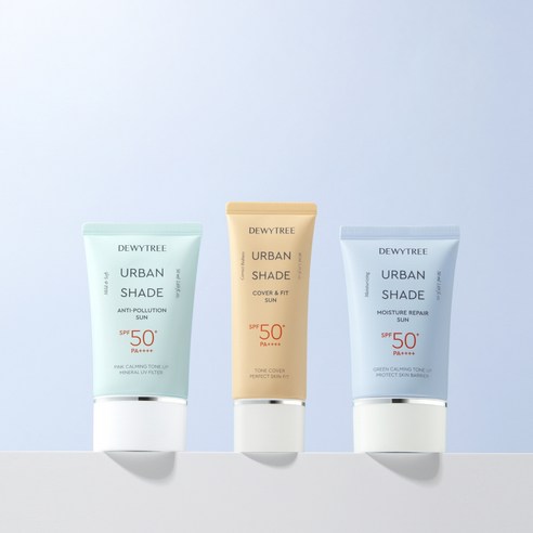 듀이트리 어반쉐이드 안티폴루션 선크림 SPF50+ PA++++ 50ml + 10ml + 하이아미노 밀크 10ml 세트, 1세트