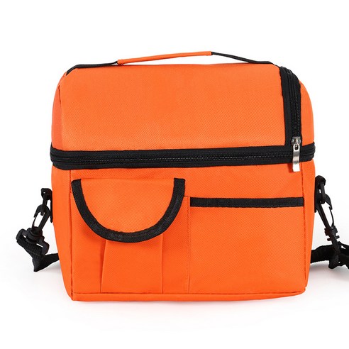 비에스업 휴대용 보냉 도시락 가방, 06 주황색