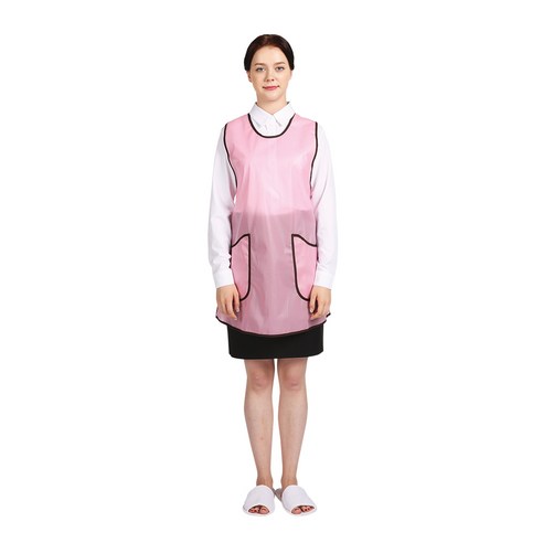 THE앞치마 메쉬코팅 후면망사 방수앞치마 원피스형, 핑크, 1개