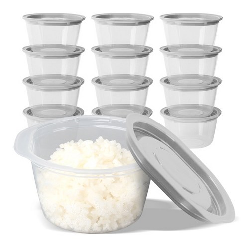 쿡앤밥 전자렌지용 냉동밥 저장용기 연그레이 275ml, 13개 세트 밀폐저장