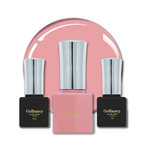 벨랑시 원스텝 젤네일 5ml + 젤네일 베이스 5ml + 젤네일 탑 5ml 세트, 1세트, SN 12 라이트 핑크