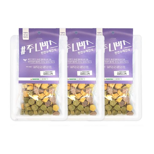 주니박스 강아지 야채믹스스틱 수제간식 100g, 3개, 고구마 + 황태 + 단호박 + 브로콜리 혼합맛