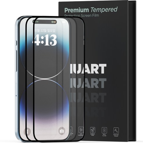 누아트 9H 2.5D 강화유리 휴대폰 액정보호필름 2p 세트, 1세트
