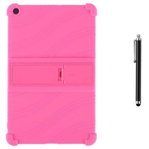하우징 범퍼 거치대 태블릿 케이스 + 터치펜, PINK