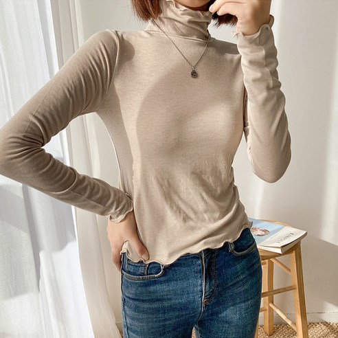 엔비룩 여성용 웨이브 기모 폴라티