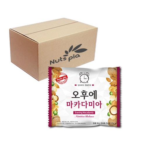 넛츠피아 오후에 마카다미아 하루견과, 1kg, 1개