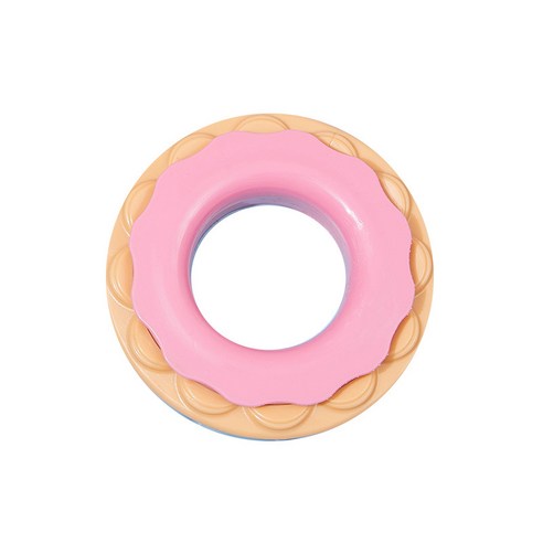 카르노코리아 반려견 컬러 도넛 장난감 10cm, 핑크, 1개