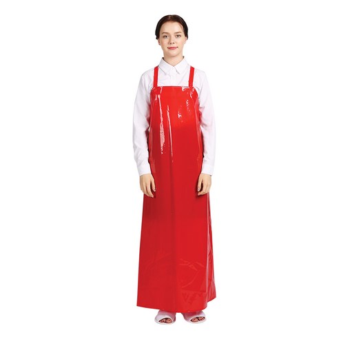 THE앞치마 우레탄 방수 고리형 앞치마 대, 샤인레드, 1개