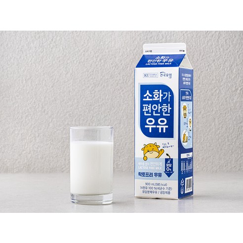 속 편한 아침을 여는, 건국유업 소화가 편안한 우유