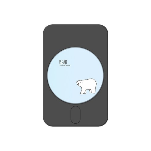 웨이브스튜디오 맥세이프 충전기 소울 거치대 충전독 휴대폰 케이스, 모던zoo 북극곰, 1개