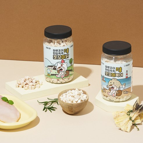 펫생각 하루조이 한입쏙쏙 쪼꼬미북어 트릿, 55g, 1개, 북어