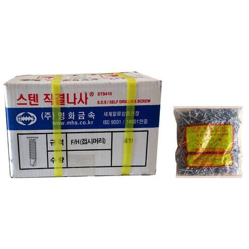 이노공구 접시 머리 스텐 직결 나사 50mm 1497 500p, 6개