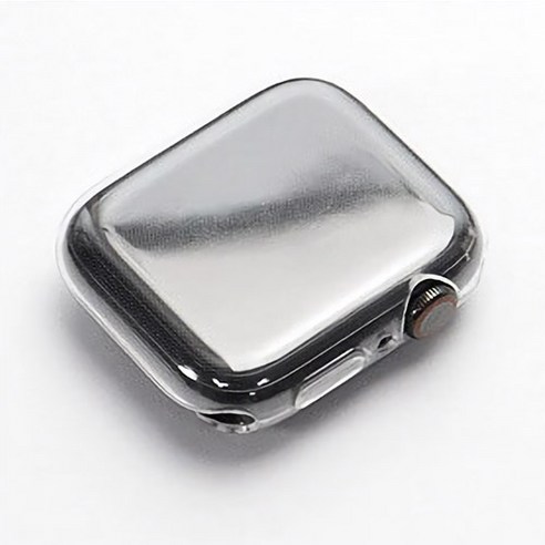 알피나케이스 애플워치 TPU 풀커버 젤리 소프트 케이스 44mm, 투명