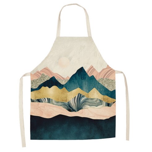에이홉 풍경 일러스트 앞치마 47 x 38 cm, IT-22, 1개