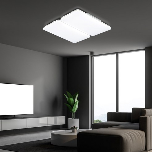 멜리빙 스노우 LED 거실등 120W, 화이트