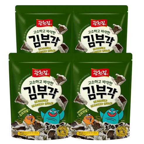 광천김 고소하고 바삭한 김부각 오리지널, 4개, 50g