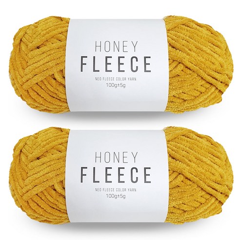 니뜨 허니플리스 뜨개실 100g x 2p, 4 겨자