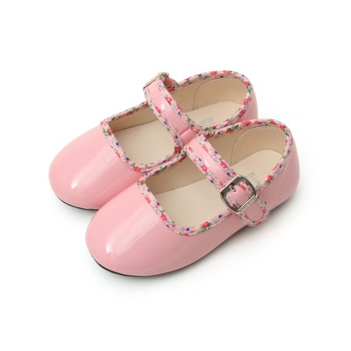 빔보빔바 여아용 에나멜 플라워 구두