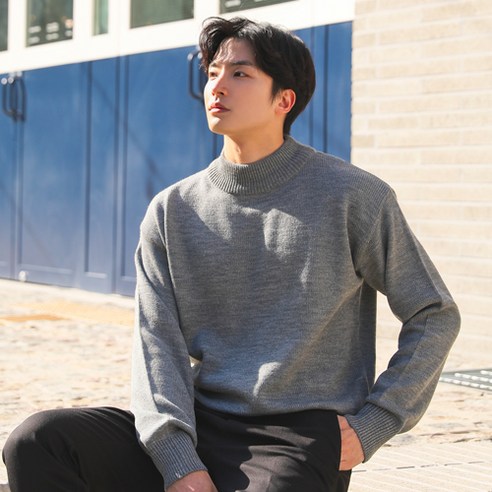 맨타임 남성용 데일리 고급원단 포밍 반폴라 니트 FMM