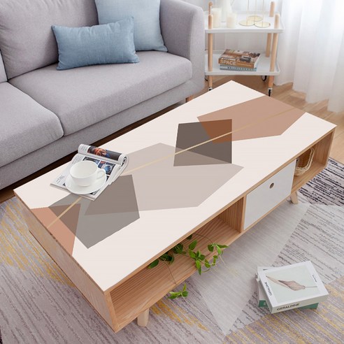 마켓에이 기하학 방수 PVC 테이블매트, TYPE13, 70 x 140 cm