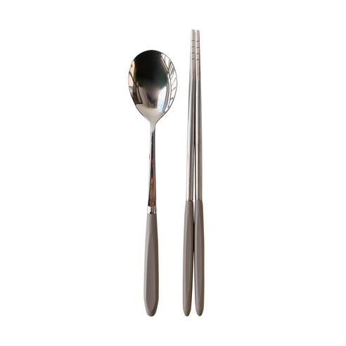 소소모소 마카롱 수저 세트, 웜그레이, 숟가락 + 젓가락, 1개