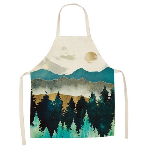 에이홉 풍경 일러스트 앞치마 68 x 55 cm, IT-03, 1개