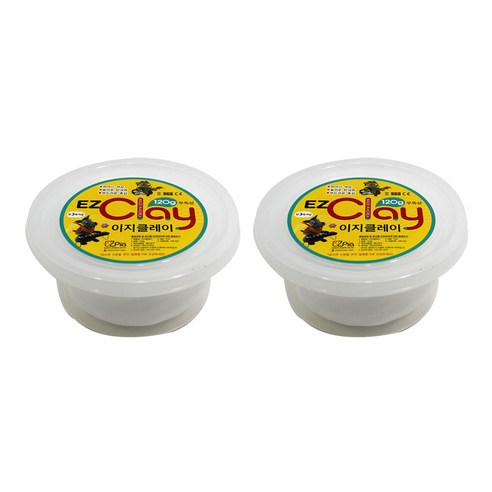 이지피아 이지클레이 2p, 백색, 120g, 2개
