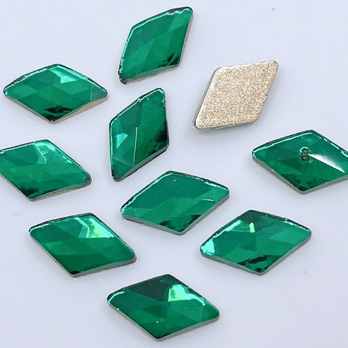 메이브라운 네일스톤 대용량 다이아 6 x 10 mm, 그린, 50개