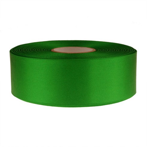 고밀도주자 공단 리본끈 20mm, 초록색, 45m