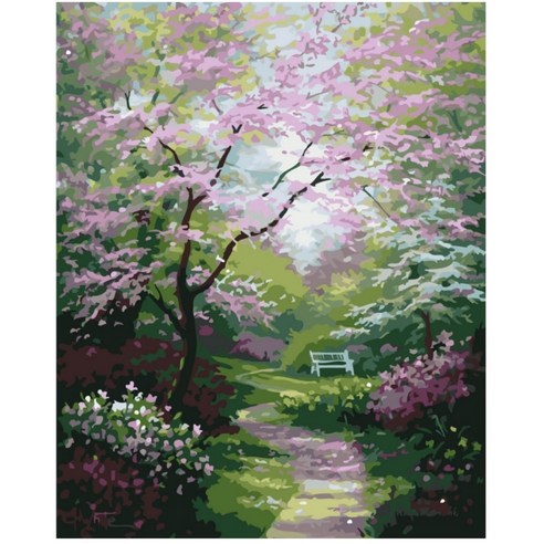 모모픽스페인팅 DIY 명화 그리기 세트 40 x 50 cm, 시크릿가든, 1개