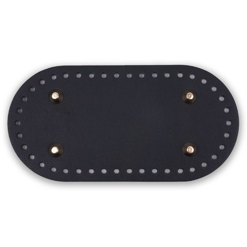 징가방바닥 타원형 뜨개질도구 23 x 13 cm, 블랙, 1개