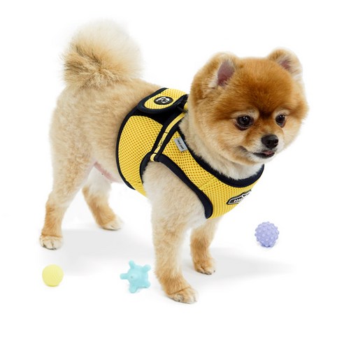 RealPet 프리세이프 강아지 조끼 하네스, 옐로우