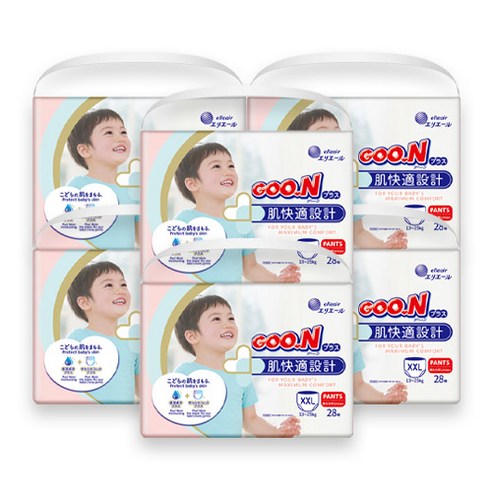 부드러움과 흡수력의 완벽한 조화, 군 플러스 팬티형 기저귀.