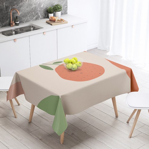 마켓에이 노르딕스타일 린넨 아트 테이블커버, TYPE 3, 85 x 85 cm