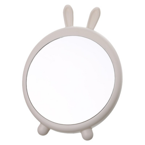 Bunny 벽걸이 데스크탑 메이크업 거울, 화이트