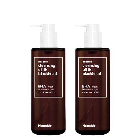 한스킨 클렌징오일 앤 블랙헤드 BHA, 200ml, 2개