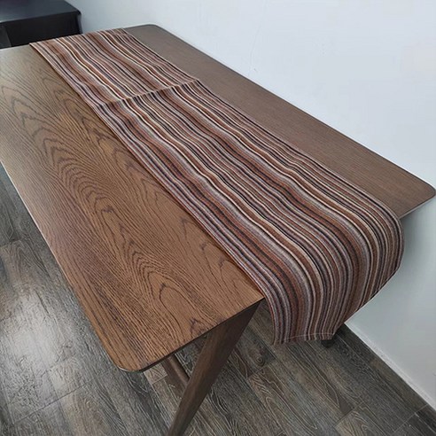 PDS홈 따뜻한 컬러 스트라이프 인테리어 테이블 러너, 50 x 170 cm, 13