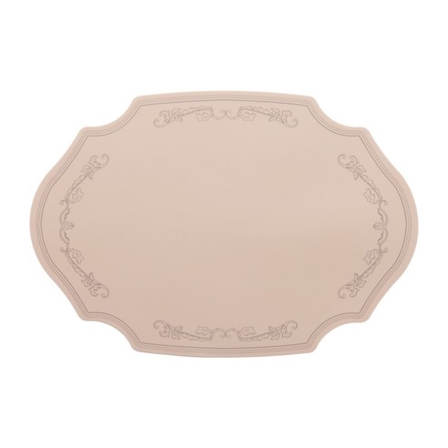 디아르 방수 플래티넘 실리콘 식탁 테이블매트 아마빌레, 핑크베이지, 1개, 44 x 30 x 0.15 cm