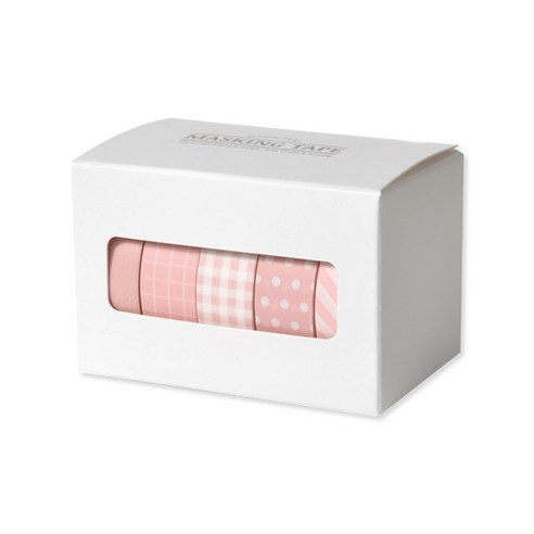 모노라이크 아르떼 마스킹 테이프 5종 세트 15mm x 10m, Powder pink, 1세트