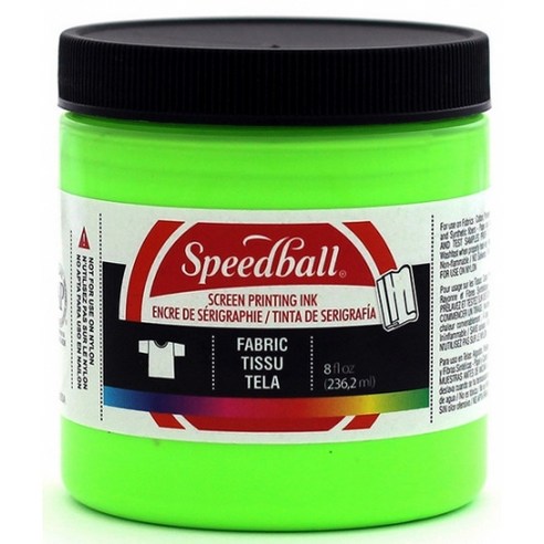 스피드볼 패브릭 실크스크린 잉크, Fluorescent Lime Green, 236.2ml