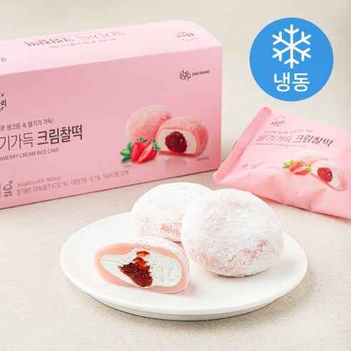 복음자리 딸기가득 크림 찰떡 6개입 (냉동), 360g, 1개